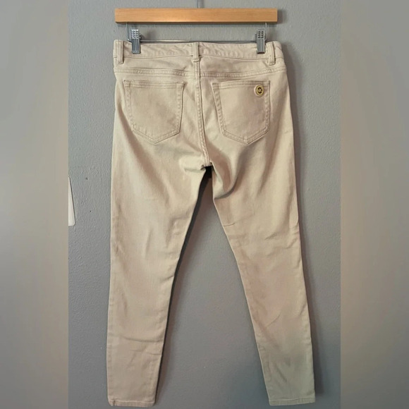 Michael Kors Zipper Pocket Detail Logo Skinny Jeans size 2 - Khaki - Picture 4 of 6